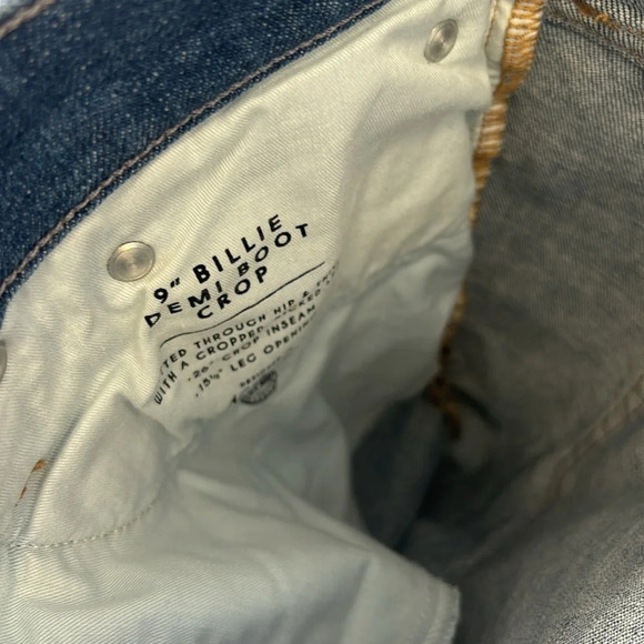 J. Crew 9" Billie demi-boot crop jean wide leg flare size 32 - Picture 10 of 16